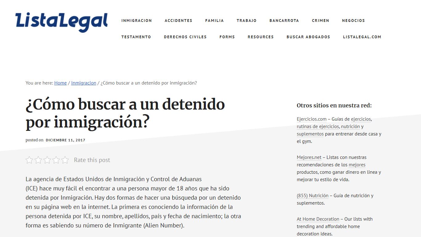 ¿Cómo buscar a un detenido por inmigración? - ListaLegal